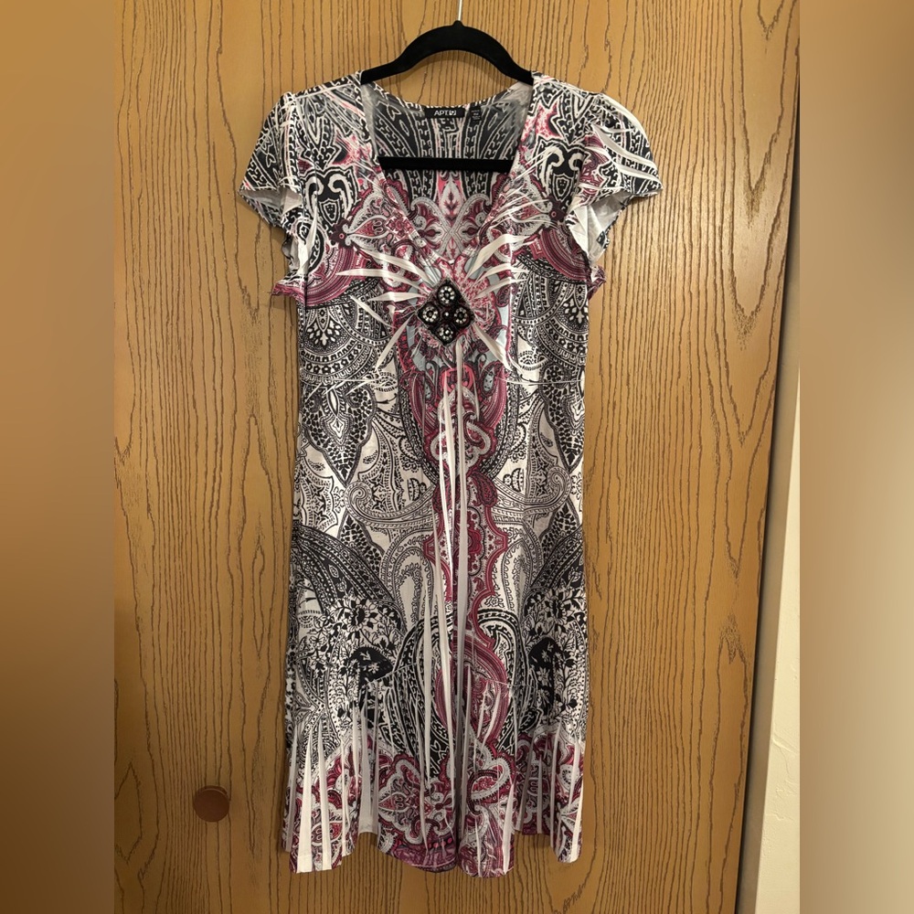 Apt. 9 Black and White Paisley Maxi Dress